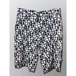 Blac Lacquer Casual Mens Shorts Black White  Size 36 INSEAM 13"